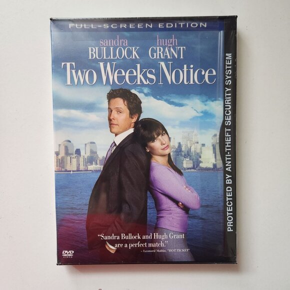 Two Weeks Notice DVD Full-Screen Edition Sandra Bullock & Hugh Grant New Sealed - Picture 1 of 5